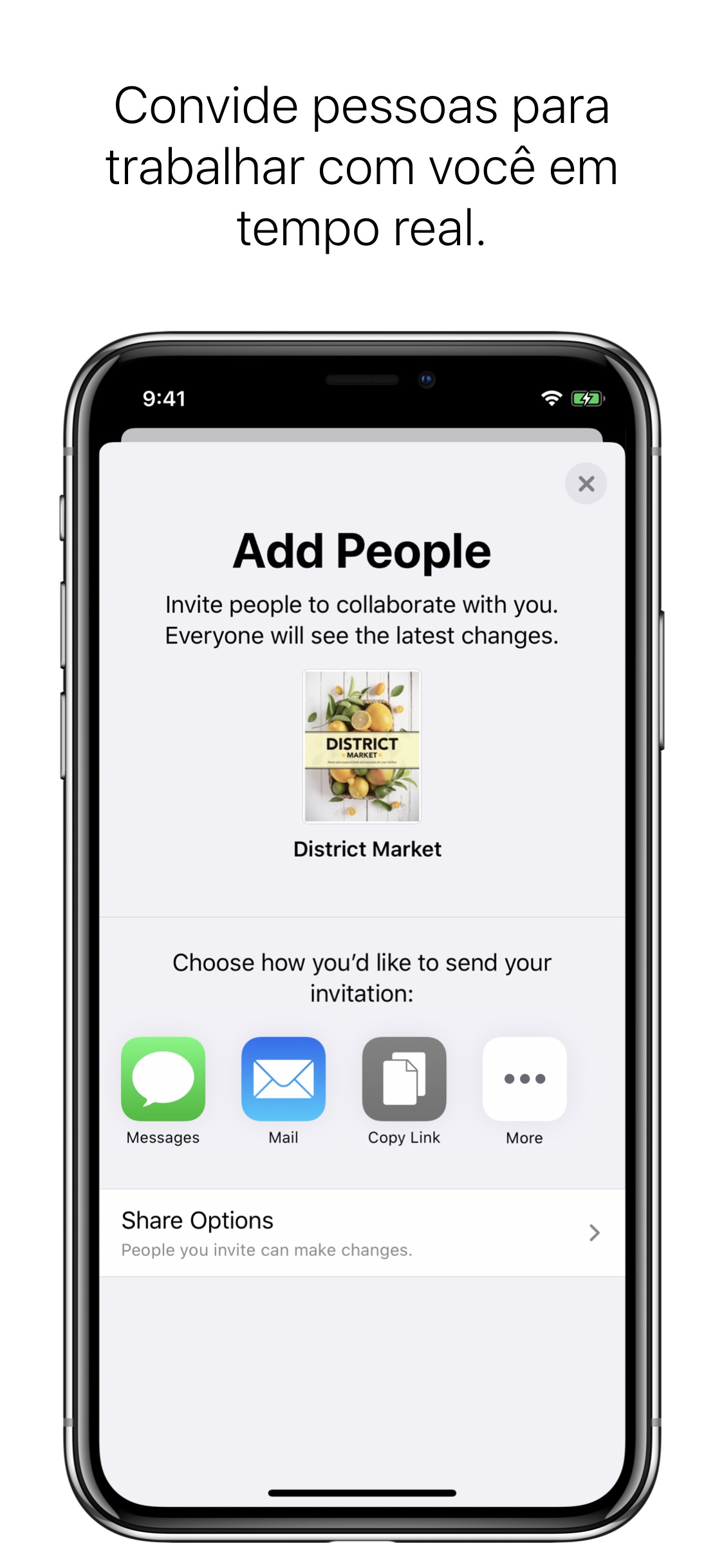 Screenshot do app Pages