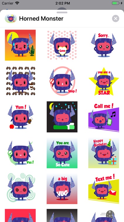 Horned Monster Sticker Pack