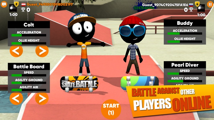 Stickman Skate Battle screenshot-3