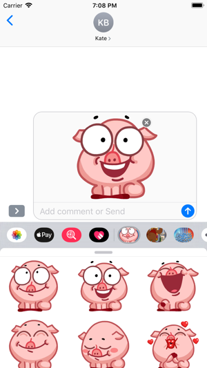 Cute Pig Stickers HD