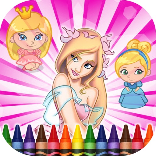 100 Princess Coloring icon