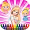 100 Princess Coloring is a tool for coloring for the children
