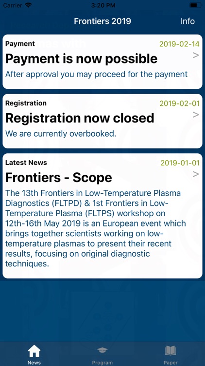 Frontiers 2019