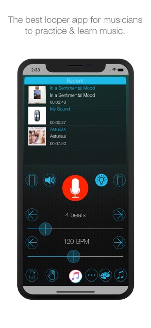 Music Looper  - 練習，節拍器，音高，慢下來(圖1)-速報App