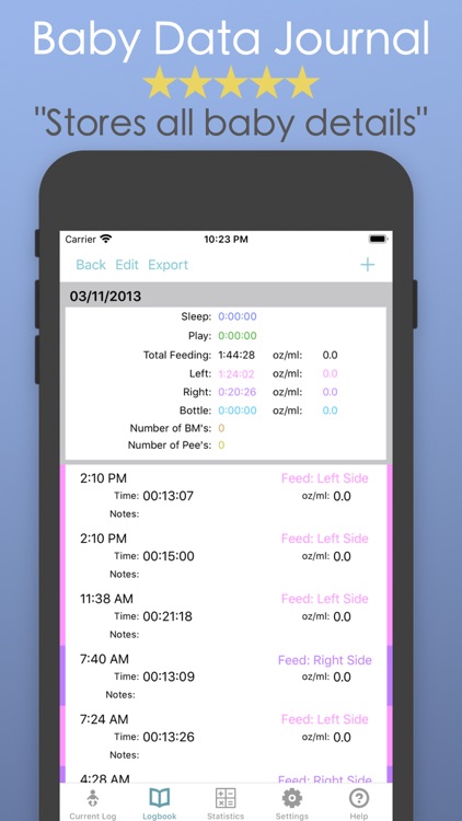 Baby Log & Breast Feeding App. screenshot-3