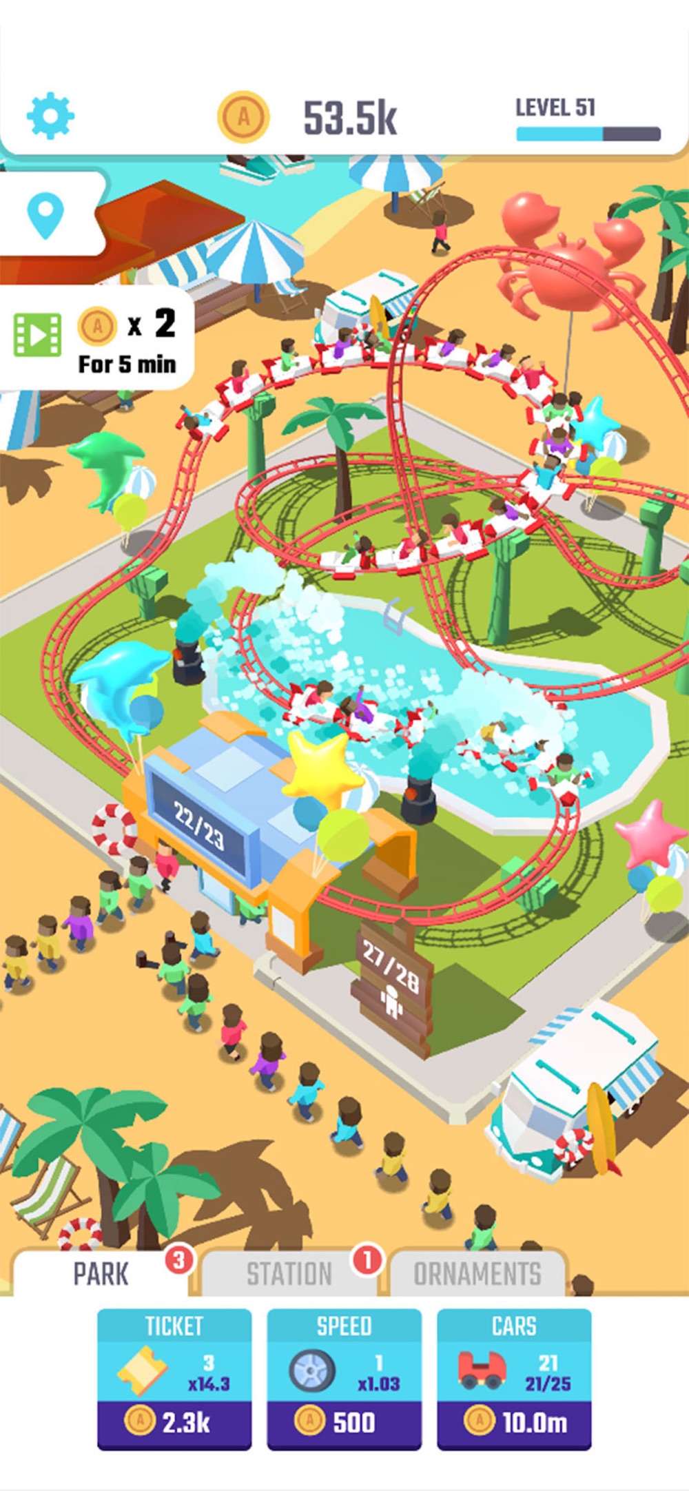 Idle Roller Coaster hack tool