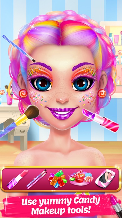 Candy Makeup - Sweet Salon Game for Girls Screenshot 2