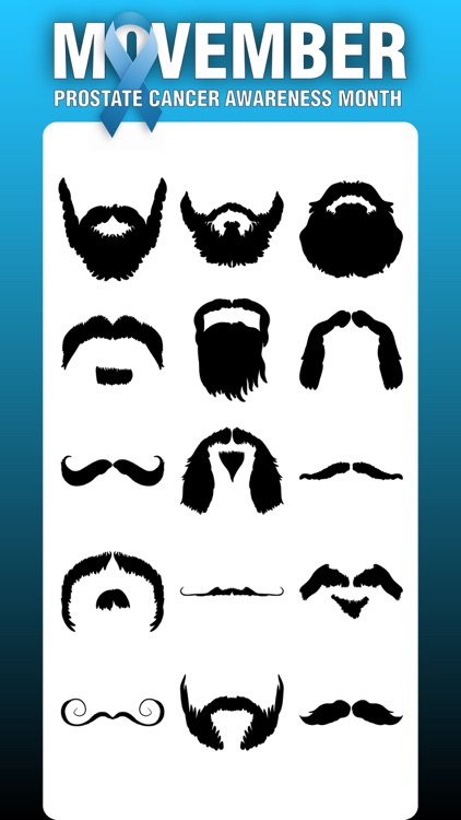 Movember Mustache Stickers Emo