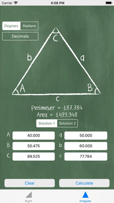 Triangle Solver - Trigonometry screenshot 4