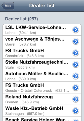Скриншот из Volvo Trucks Dealer Locator