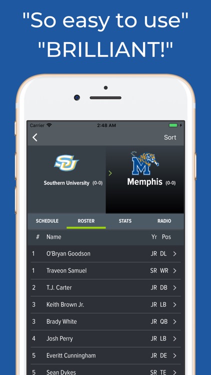 Memphis Football Schedules