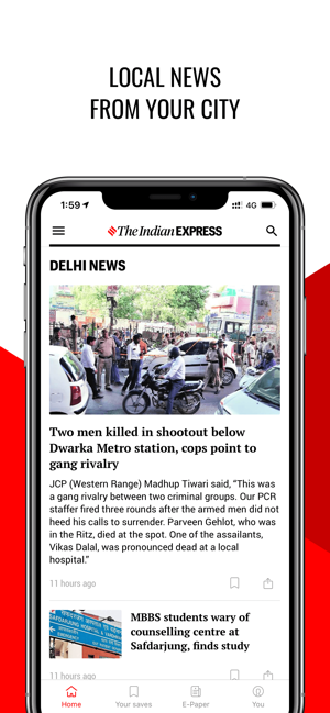 Indian express mobile edition