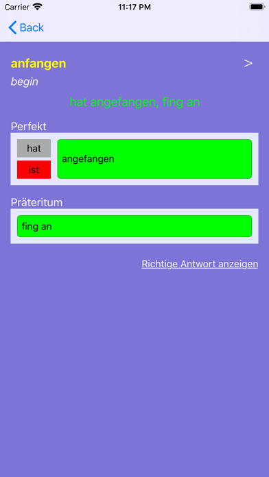 German Verbs Past Prepositions screenshot 3