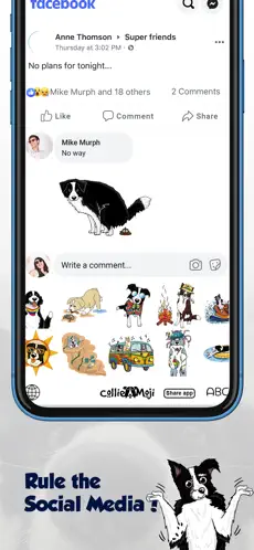 Captura de Pantalla 8 Collie Moji - Border emojis iphone