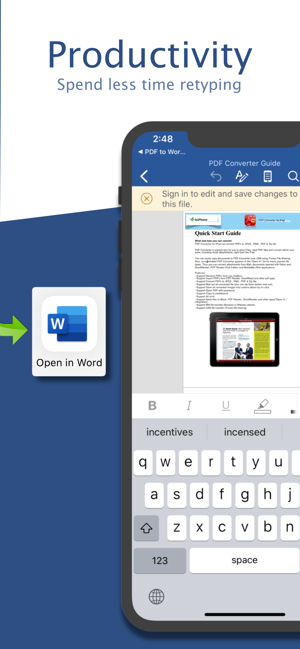 PDF to Word Pro -飛蜂PDF轉Word轉換器(圖4)-速報App