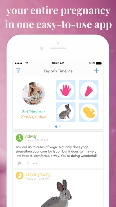 Ovia Pregnancy Guide - Health and symptoms tracker, week by week baby development, calendar and countdown app screenshot