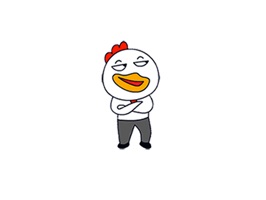 Excited Chicken - Animated Stickers And Emoticons