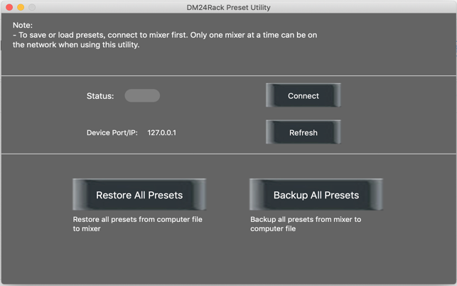 DM24Rack Preset Utility