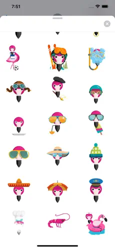 Imágen 4 Animated Cute Flamingo Emoji iphone