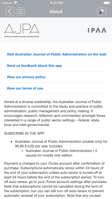 How to cancel & delete Australian Journal of Public Administration from iphone & ipad 3