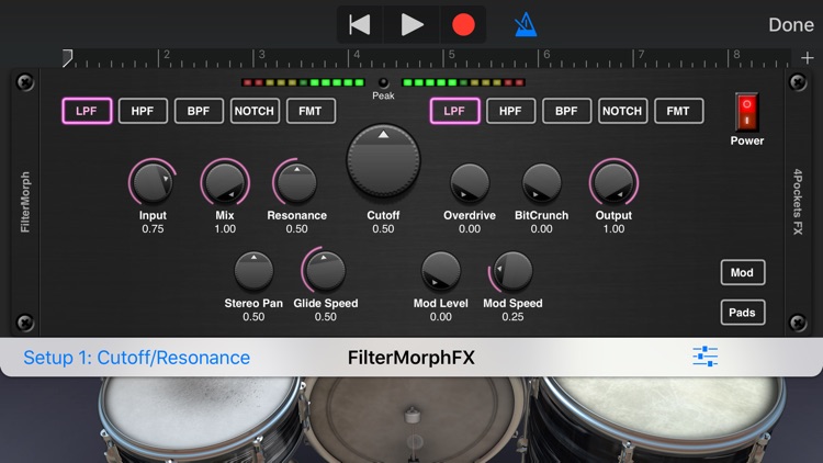 FilterMorph AUv3 Audio Plugin