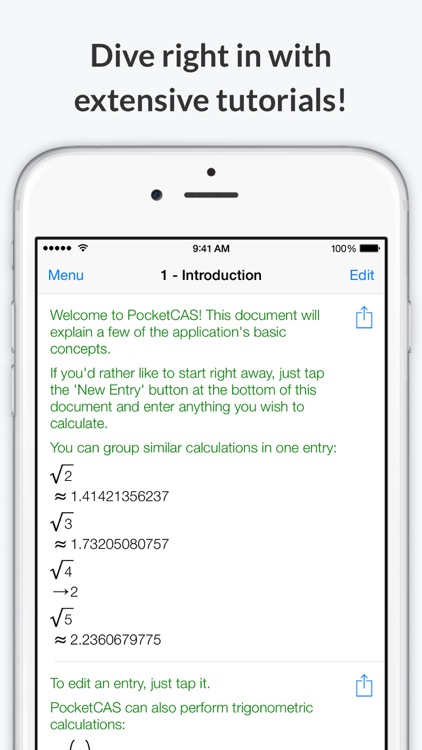 PocketCAS lite for Mathematics screenshot-3