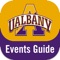 The University at Albany Events Guide provides students, family members, alumni, and community members access to event schedules, maps, and resources on their mobile device