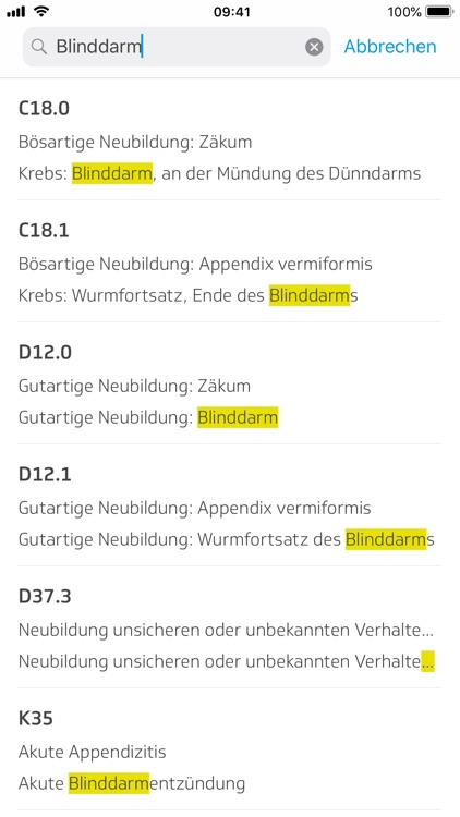 ICD-10 Diagnoseauskunft