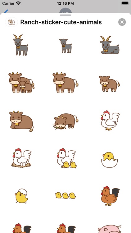 Ranch sticker cute animals