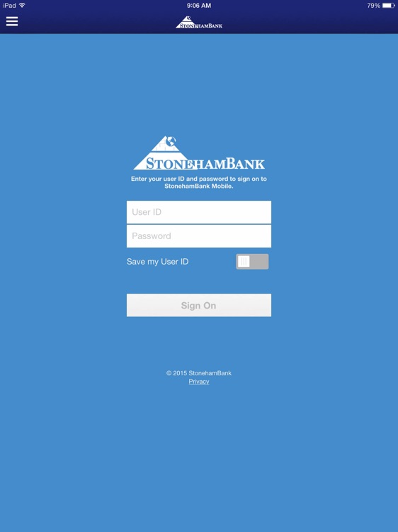 StonehamBank Mobile for iPad