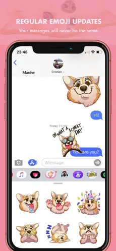 Yakalama 7 MaxiMojis - Corgi dog stickers iphone