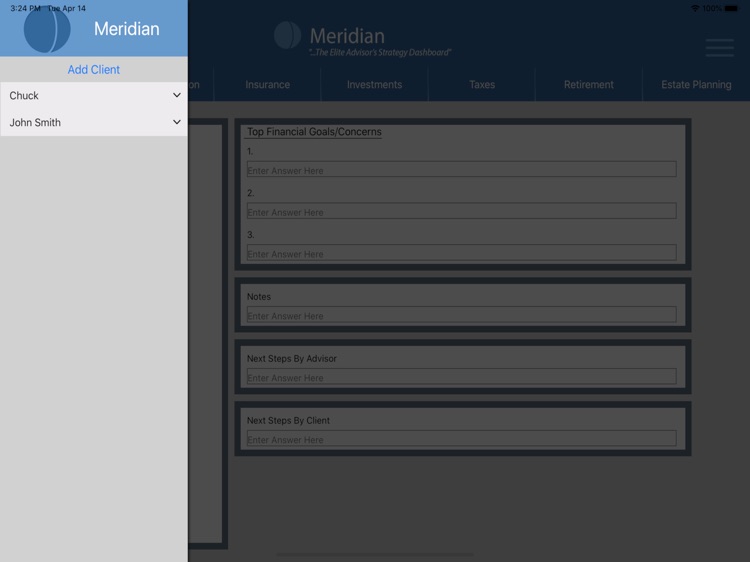 Meridian Advisor Dashboard