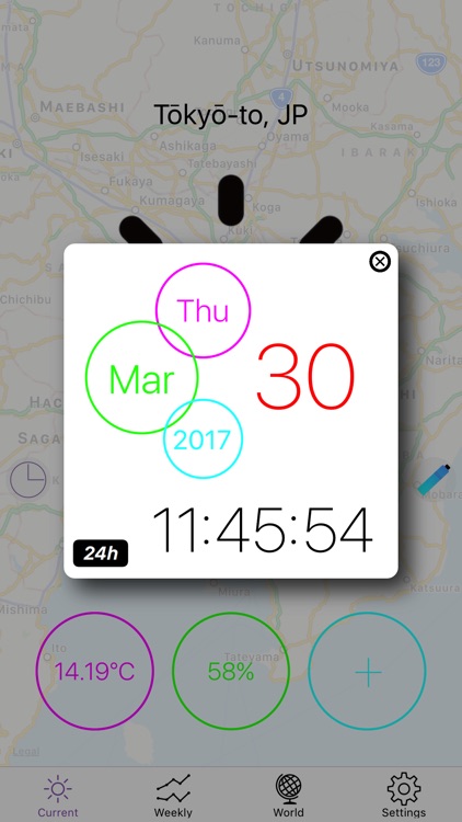 FLAT Weather Clock for iPhone screenshot-3