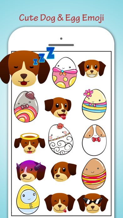 How to cancel & delete Egg Loving Dogs Emoji from iphone & ipad 1