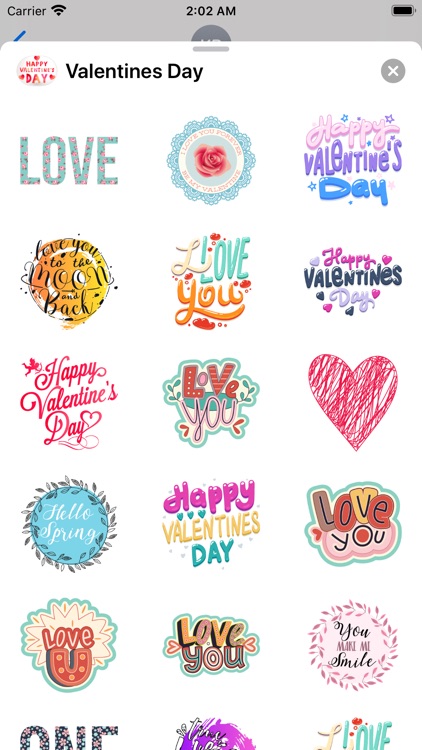 Happy Valentines Day Stickers∙