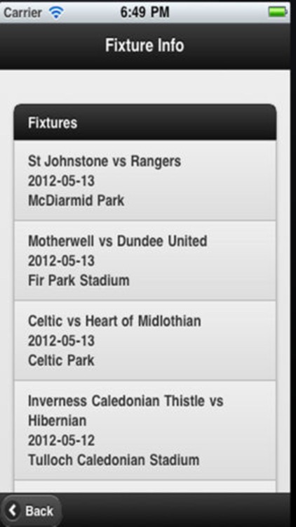 Scottish Football App