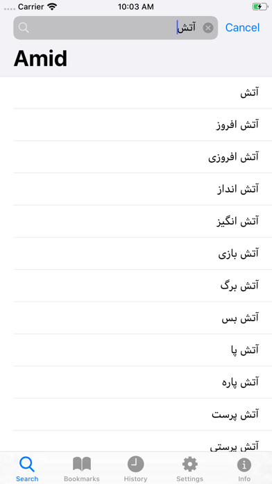 How to cancel & delete Amid Persian Dictionary from iphone & ipad 1