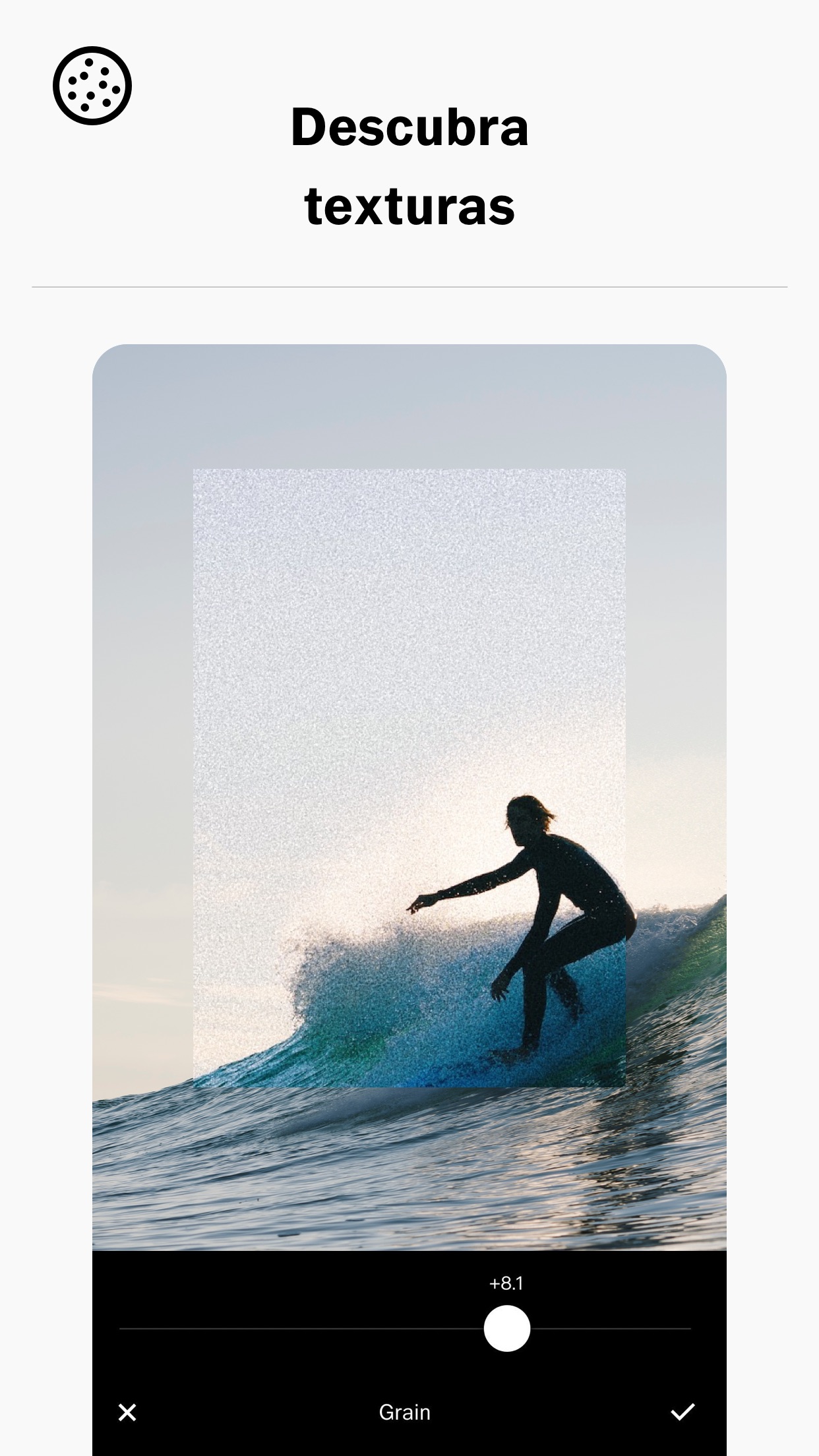 Screenshot do app VSCO: Editor de Fotos e Vídeos