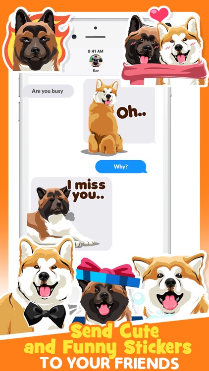 Akita Dog Cool Emojis Stickers screenshot-3