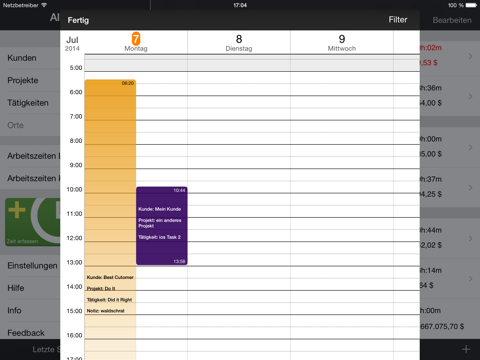 Qlaqs Timesheet HD screenshot 3