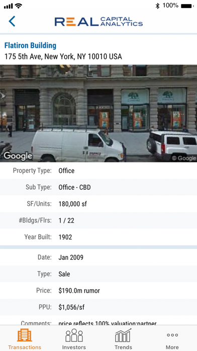 Real Capital Analytics screenshot 2