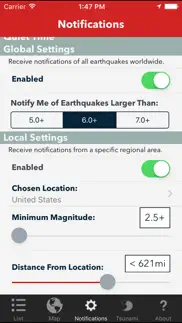 earthquake watch iphone screenshot 4