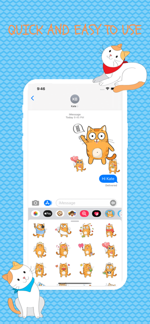 Ginger Cat Fun Emoji Stickers(圖3)-速報App