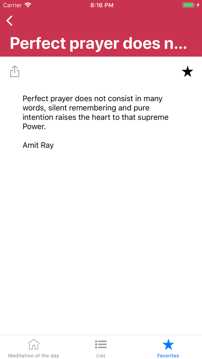 Meditation of the day