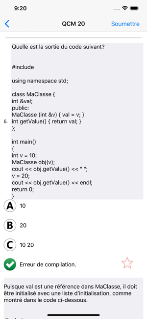 QCM C++ Entrainement