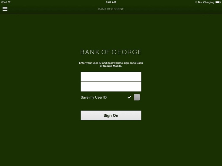 Bank of George Mobile for iPad