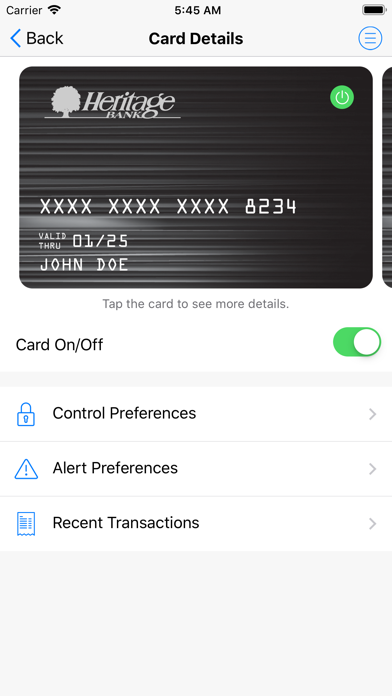 How to cancel & delete Heritage Bank CardGuard from iphone & ipad 1