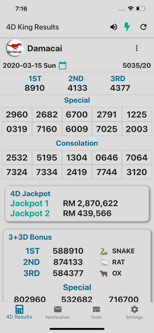 king lotto 4d result today