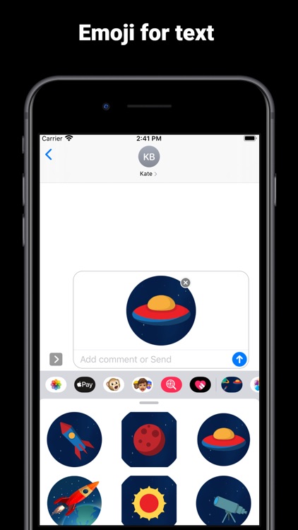 Space stickers for iMessage HD