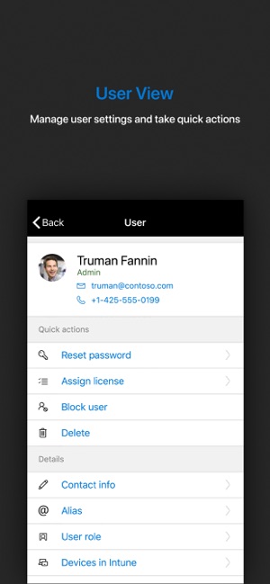 microsoft admin centre app